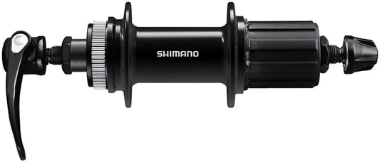Deore FH-QC400-HM Rear Hub - QR x 135mm Center-Lock Disc HG10 BLK 36H - Bicycle Warehouse