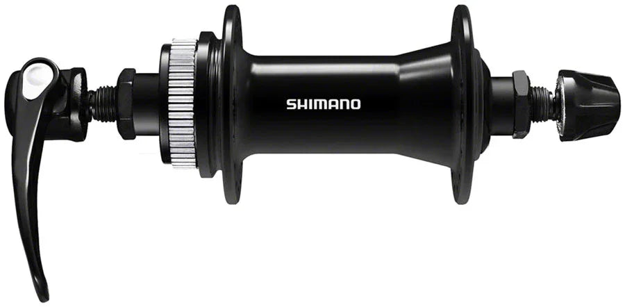 Deore HB-QC400 Front Hub - QR x 100mm Center-Lock Disc Black 36H - Bicycle Warehouse