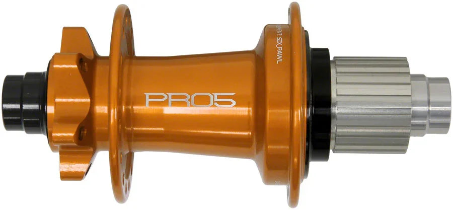 Pro 5 Rear Hub - 12 x 148mm 6-Bolt Micro Spline Orange 32H - Bicycle Warehouse