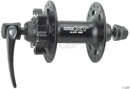 XT HB-M756 Front Hub - QR x 100mm 6-Bolt Black 36h - Bicycle Warehouse