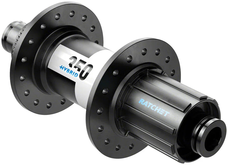 DT Swiss 350 Hybrid Rear Hub - 12 x 148mm Center-Lock HG 11 MTN BLK 32h 24pt - Bicycle Warehouse