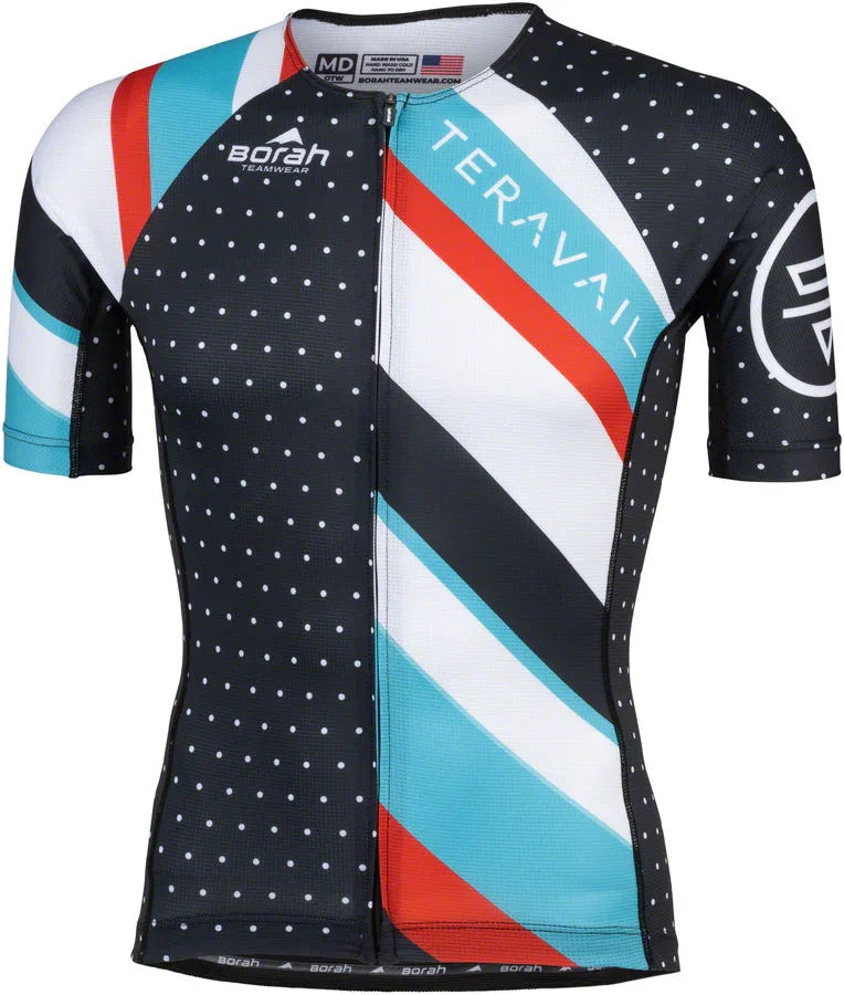 Waypoint Mens Jersey - Black White Blue Red Large - Bicycle Warehouse
