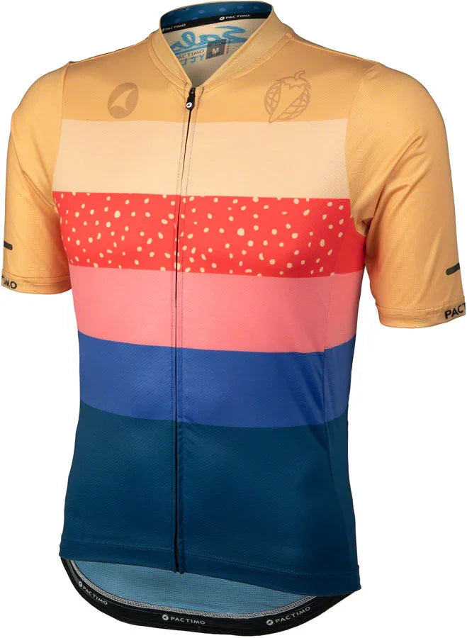 Team Polytone Mens Jersey - Goldenrod Dark Blue w/ Stripes 2X-Large - Bicycle Warehouse