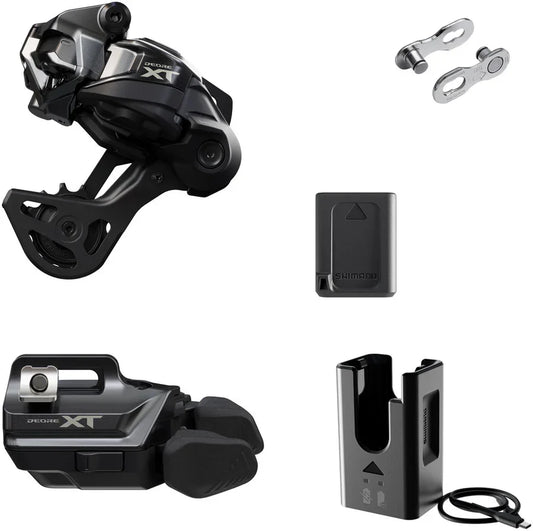 Shimano Deore XT M8250 Di2 Wireless Upgrade Kit - M8250-GS Rear Derailleur M8250-IR I-SPEC EV Shifter Battery Charger Quick Link - Bicycle Warehouse