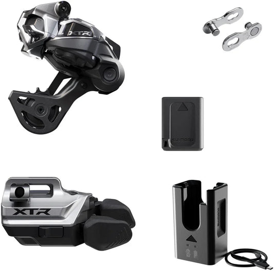 Shimano XTR M9250 Di2 Wireless Upgrade Kit - Includes M9250-GS Rear Derailleur M9250-IR I-Spec EV Shifter Battery Charger Quick Link - Bicycle Warehouse