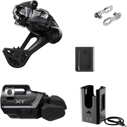 Shimano Deore XT M8250 Di2 Wireless Upgrade Kit - M8250-SGS Rear Derailleur M8250-IR I-SPEC EV Shifter Battery Charger Quick Link - Bicycle Warehouse