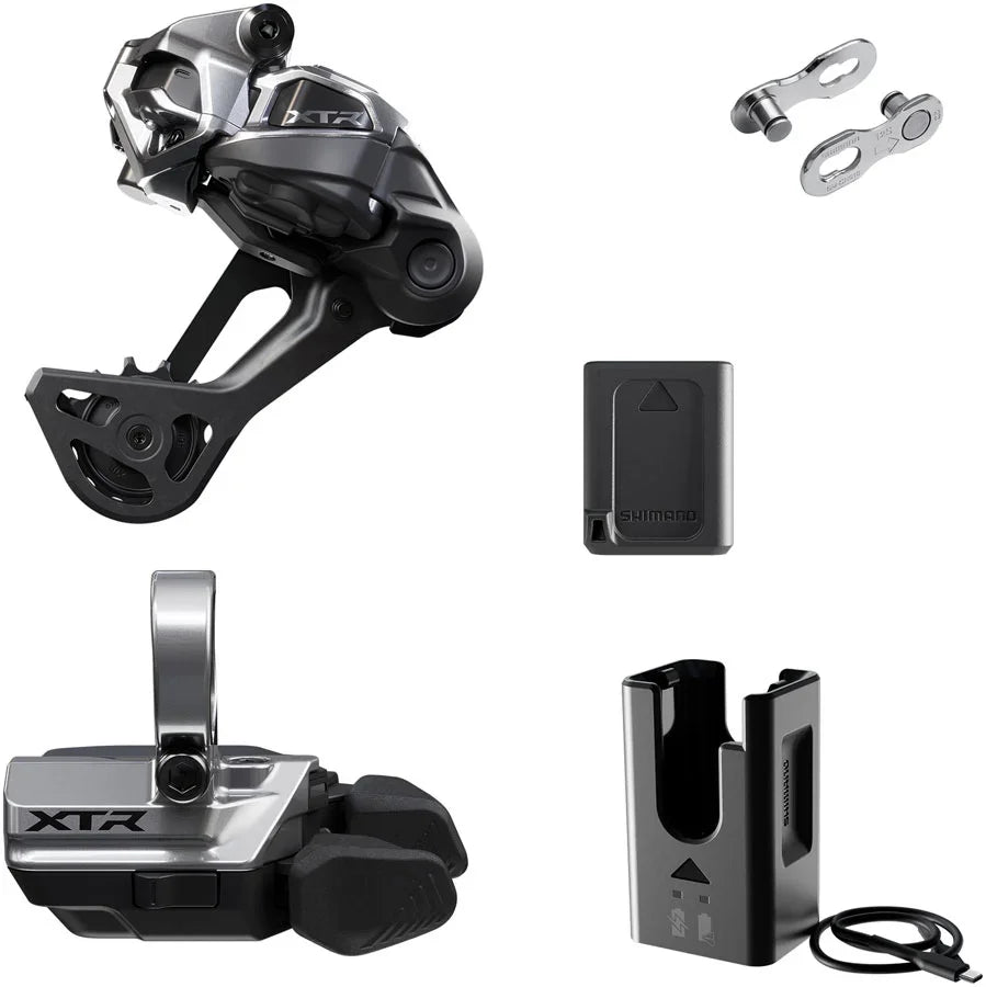 Shimano XTR M9250 Di2 Wireless Upgrade Kit - Includes M9250-SGS Rear Derailleur M9250-R Shifter Battery Charger Quick Link - Bicycle Warehouse
