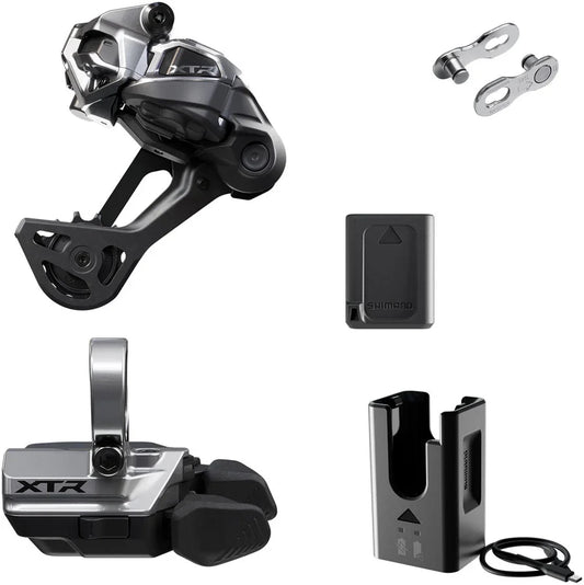 Shimano XTR M9250 Di2 Wireless Upgrade Kit - Includes M9250-SGS Rear Derailleur M9250-R Shifter Battery Charger Quick Link - Bicycle Warehouse