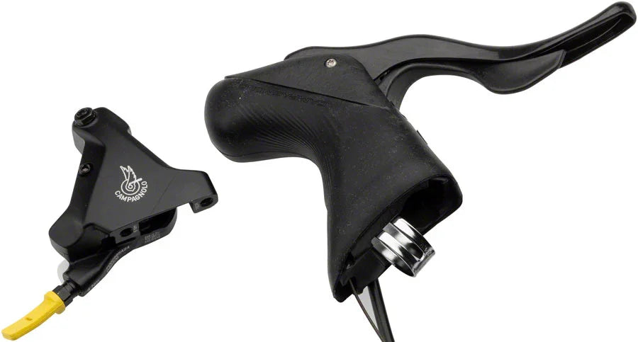 Record Ergopower Hydraulic Brake/Shift Lever Disc Caliper - Right/Rear 12-Speed 160mm Flat Mount Caliper BLK - Bicycle Warehouse
