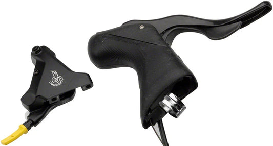 Record Ergopower Hydraulic Brake/Shift Lever Disc Caliper - Right/Rear 12-Speed 160mm Flat Mount Caliper BLK - Bicycle Warehouse