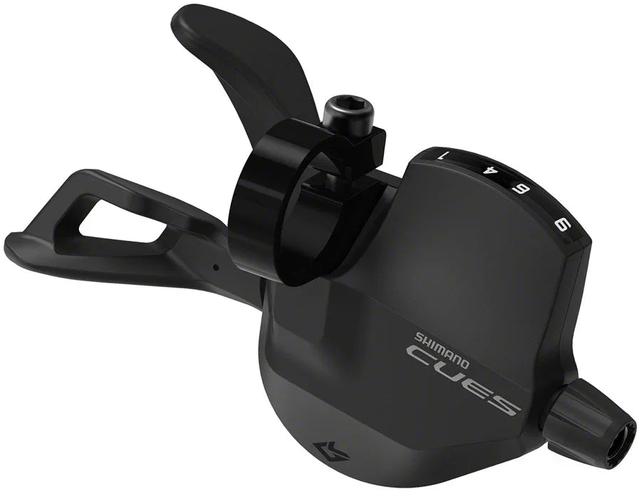 CUES SL-U4010-9R Shifter - Right 9-Speed Rapidfire Plus Optical Gear Display BLK - Bicycle Warehouse