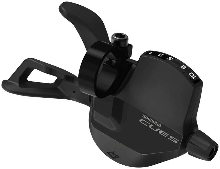 CUES SL-U6000-10R Shifter - Right 10-Speed Rapidfire Plus Optical Gear Display BLK - Bicycle Warehouse