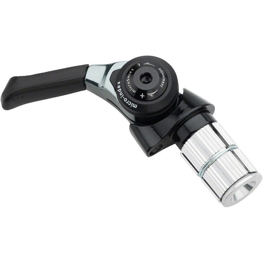 microSHIFT Left Bar End Road Shifter - Double/Triple, Friction, Shimano Compatible - Shifters - Bicycle Warehouse