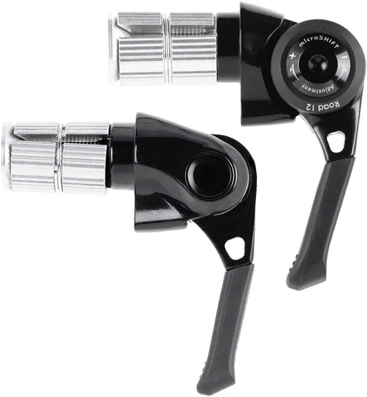 BS-A12 Bar End Road Shifter Set - 2x 12-Speed Shimano 12-Speed Road Compatible BLK - Bicycle Warehouse