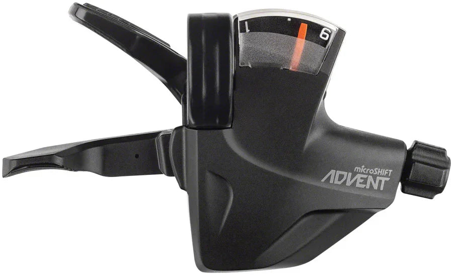 microSHIFT ADVENT Quick Trigger Pro Right Shifter - 1x9 Speed Gear Indicator BLK ADVENT Compatible Only - Bicycle Warehouse