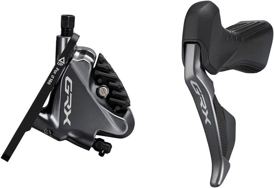 GRX ST-RX815 2 x 11-Speed Di2 Left Drop-Bar Shifter/Hydraulic Brake Lever BR-RX810 Flat Mount Caliper Pre-Bled 1000mm Hose - Bicycle Warehouse