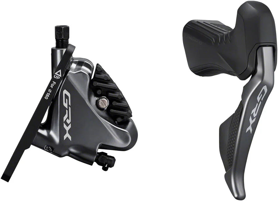 GRX ST-RX815 11-Speed Di2 Right Drop-Bar Shifter/Hydraulic Brake Lever BR-RX810 Flat Mount Caliper Pre-Bled 1700mm Hose - Bicycle Warehouse