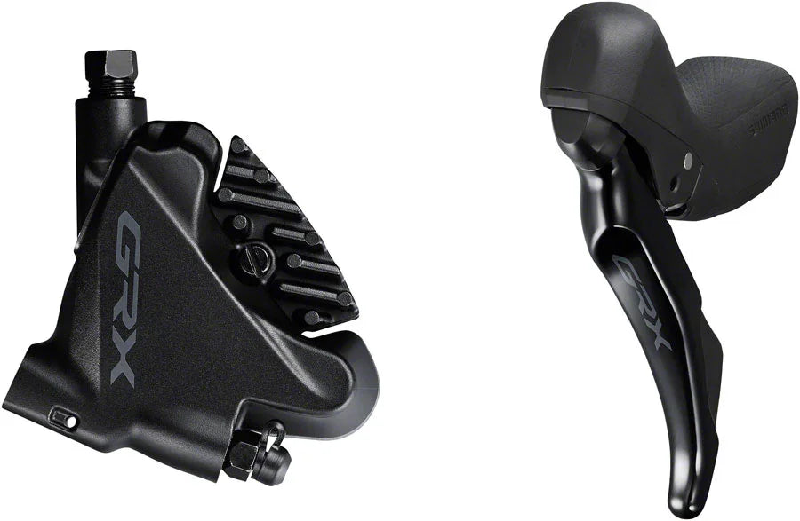 GRX ST-RX400/BR-RX400 Hydraulic Disc Brake Brake/Shift Lever - Left 2x10-Speed Flat Mount Finned Resin Pads BLK - Bicycle Warehouse