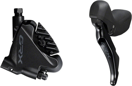 GRX ST-RX400/BR-RX400 Hydraulic Disc Brake Brake/Shift Lever - Left 2x10-Speed Flat Mount Finned Resin Pads BLK - Bicycle Warehouse