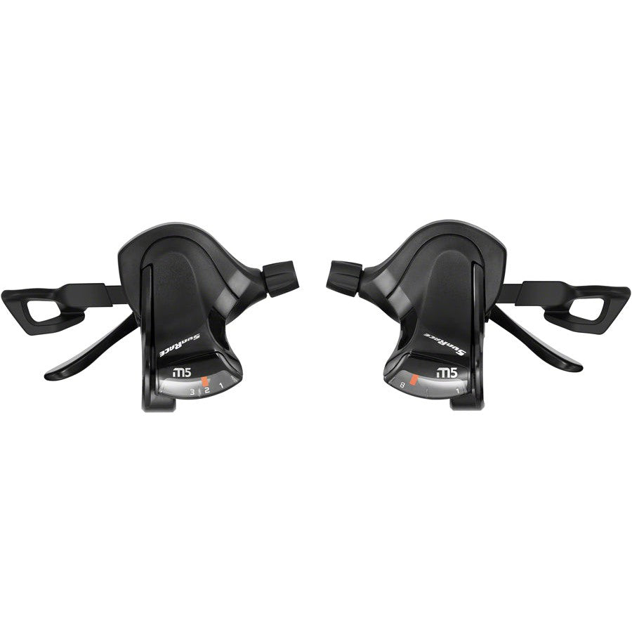 SunRace M503 Flat Bar Trigger Shifter Set - 3 x 8-Speed, Dual Lever - Shifters - Bicycle Warehouse