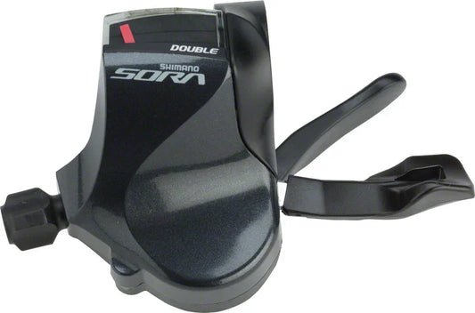 Sora SL-R3000 Double 2x Left Flat Bar Road Shifter only compatible Sora R3000 2x front derailleur - Bicycle Warehouse