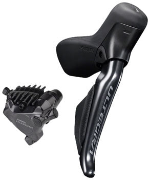 Ultegra ST-R8170E Di2 Shift/Brake Lever with BR-R8170 Hydraulic Disc Brake Caliper - Right/Rear, 12-Speed, Flat Mount, Black