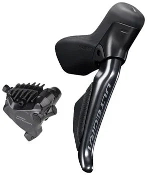 Shimano Ultegra ST-R8170E Di2 Shift/Brake Lever with BR-R8170 Hydraulic Disc Brake Caliper - Right/Rear, 12-Speed, Flat Mount, Black - Bicycle Warehouse