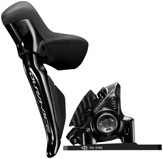 Dura-Ace ST-R9270F-L Di2 Shift/Brake Lever BR-R9270 Hydraulic Disc Brake Caliper - Left/Front 2x Flat Mount BLK - Bicycle Warehouse