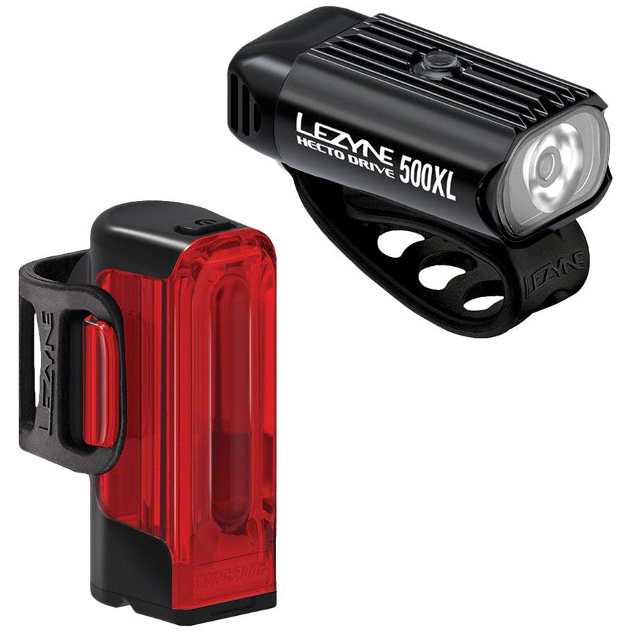 Lezyne Hecto Drive 500Xl and Strip Drive 300+ Headlight and Taillight Set - Lighting - Bicycle Warehouse