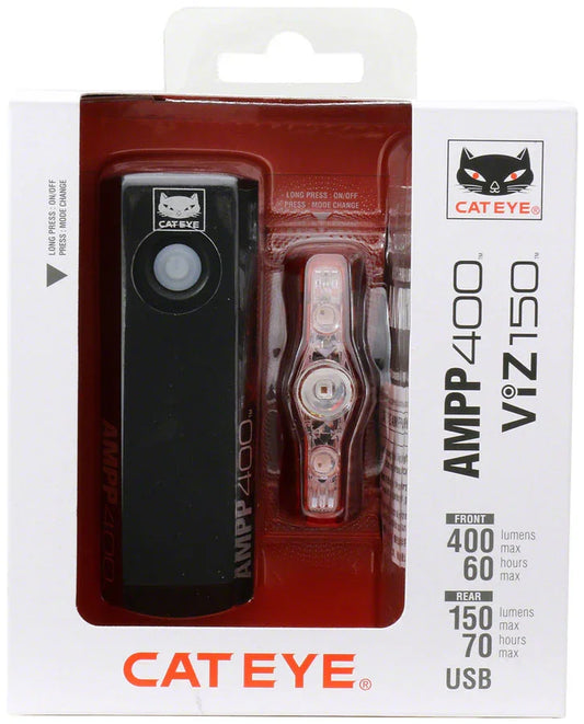 AMPP400S / VIZ100 Headlight/Taillight Set - Bicycle Warehouse