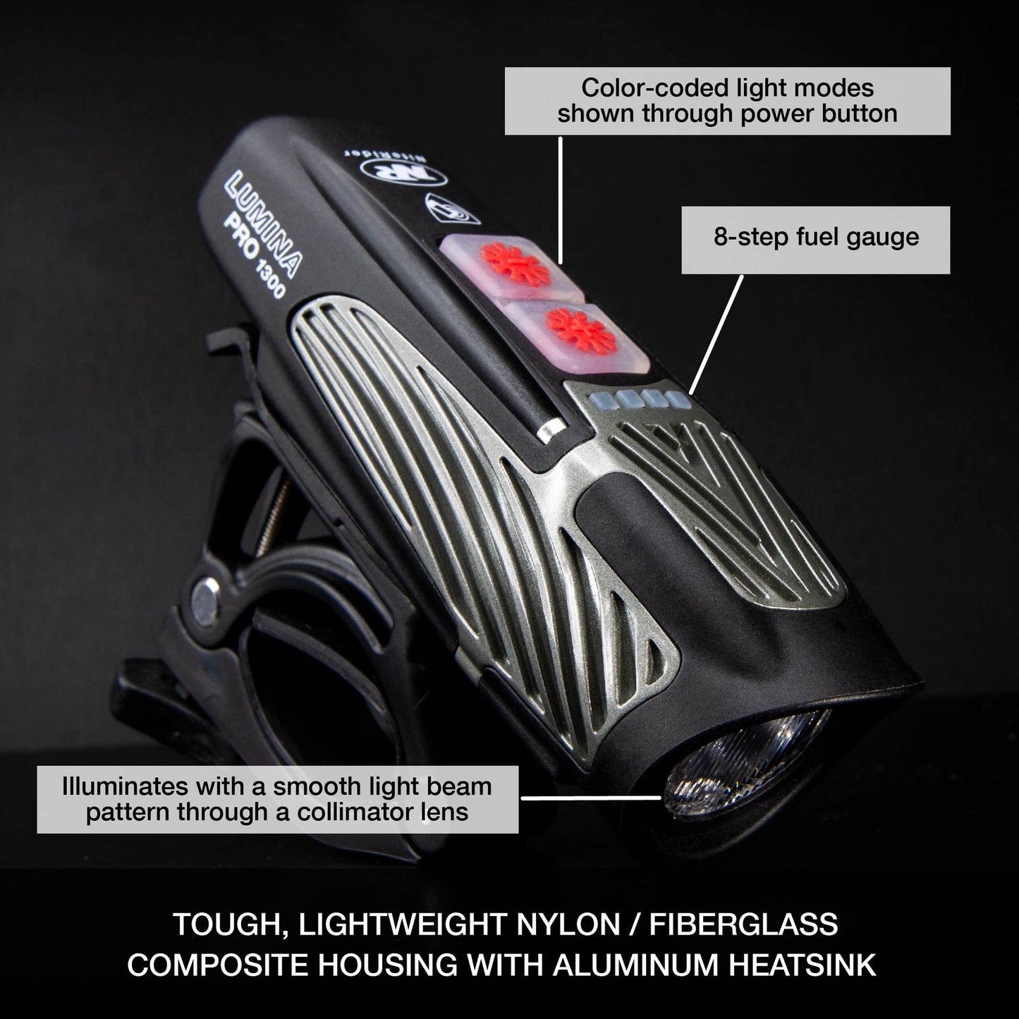 Niterider Lumina Pro 1300 Front Bike Light with NiteLink - Lighting - Bicycle Warehouse