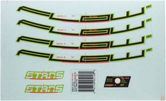 Stans Flow CB7 Rim Decal - 29" Green Set - Bicycle Warehouse