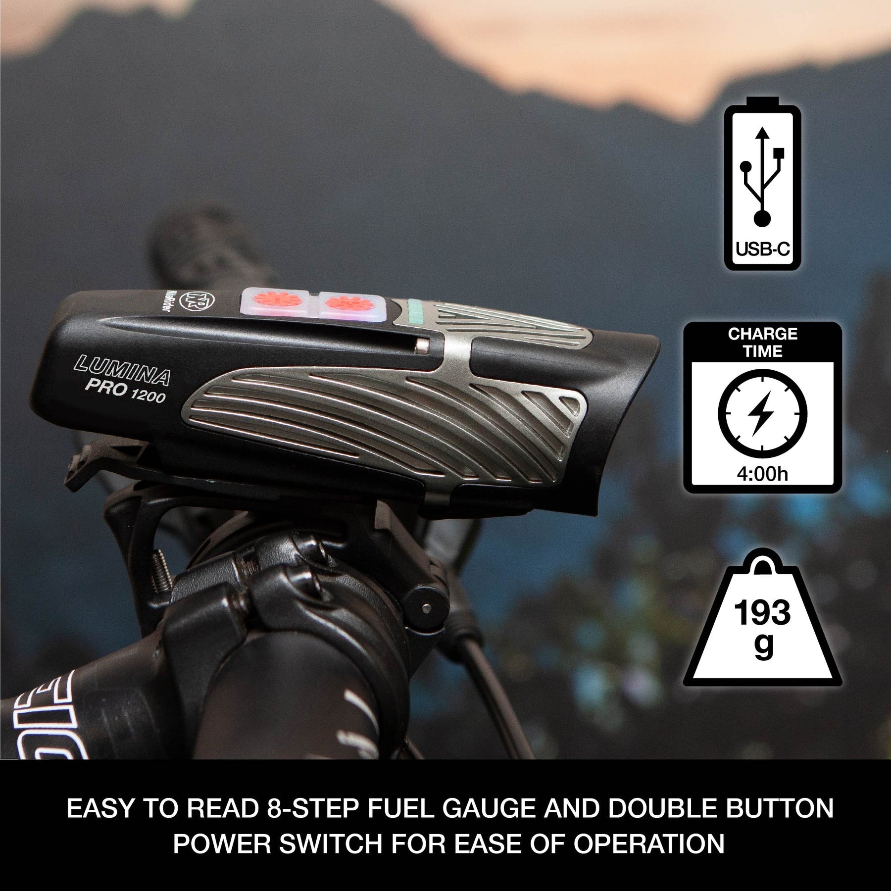 Niterider Lumina Pro 1200 and Vmax+ 150 Bike Light Set Combo - Light - Bicycle Warehouse