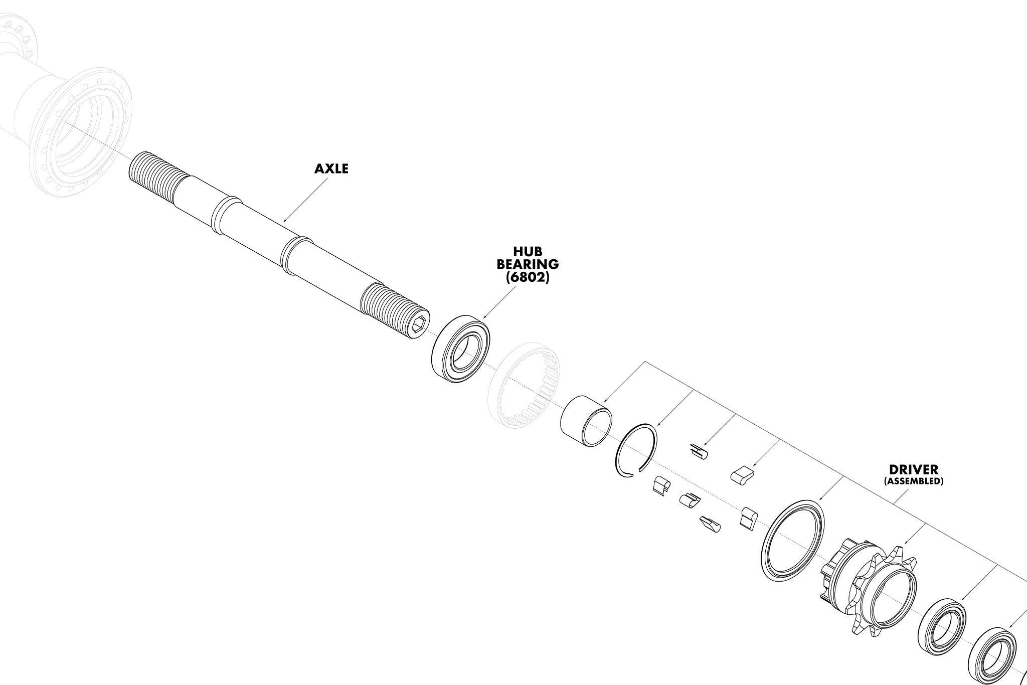 Odyssey C5 Cassette Hub Parts