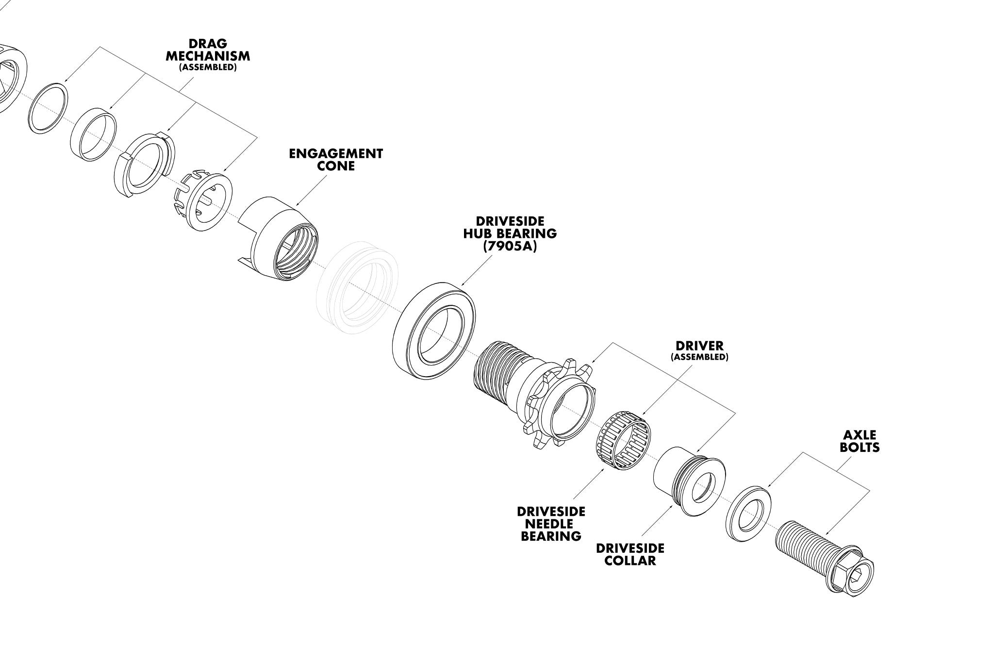 Odyssey Clutch Freecoaster Hub Parts (v1/v2)