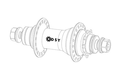 Odyssey Quartet Hub Parts (Front/Rear)