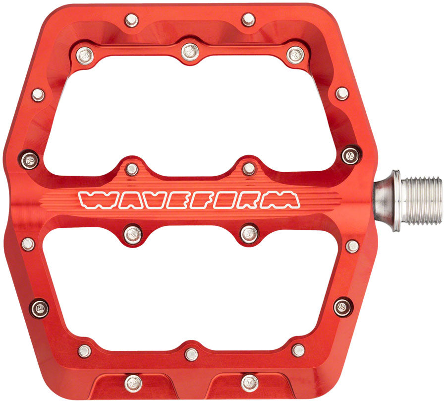 Wolf Tooth Waveform Pedals - Red Large - Bicycle Warehouse