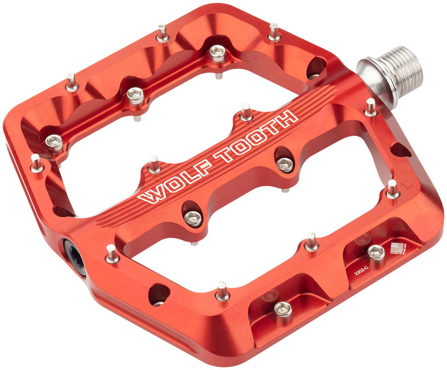 Wolf Tooth Waveform Pedals - Red Large - Bicycle Warehouse