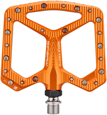 Ripsaw Aluminum Pedals - Platform Aluminum 9/16" Black Orange - Bicycle Warehouse