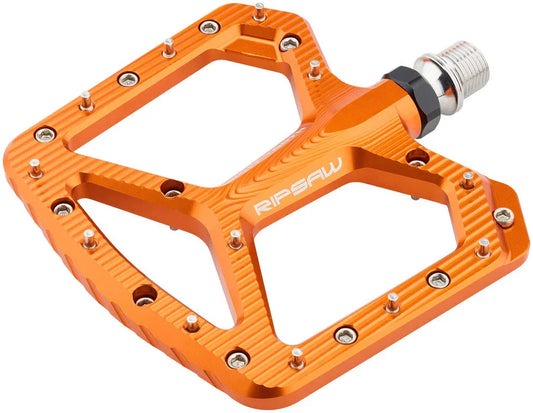 Ripsaw Aluminum Pedals - Platform Aluminum 9/16" Black Orange - Bicycle Warehouse