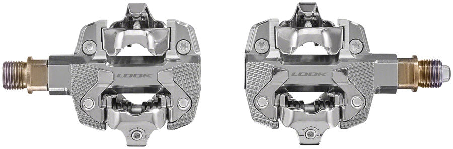 X-TRACK Single Power Pedals - Dual Sided Clipless Chromoly 9/16" Silver - Bicycle Warehouse