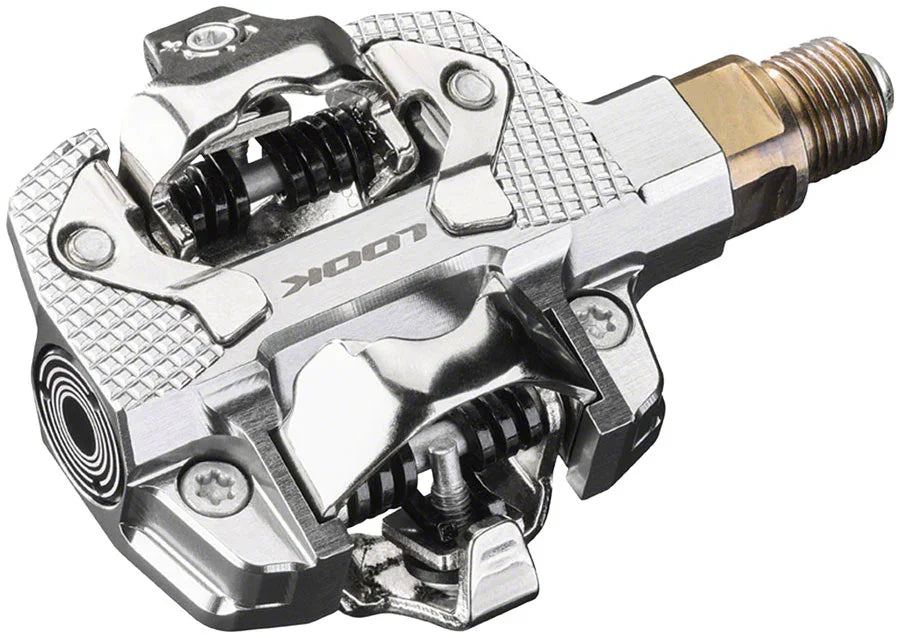 X-TRACK Single Power Pedals - Dual Sided Clipless Chromoly 9/16" Silver - Bicycle Warehouse