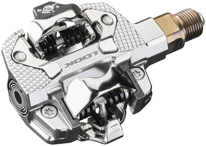 X-TRACK Single Power Pedals - Dual Sided Clipless Chromoly 9/16" Silver - Bicycle Warehouse