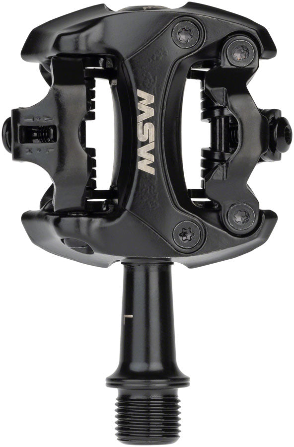 Flash II Pedals - Dual Sided Clipless Aluminum 9/16" Black - Bicycle Warehouse