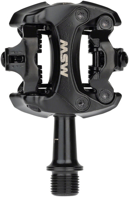 Flash II Pedals - Dual Sided Clipless Aluminum 9/16" Black - Bicycle Warehouse