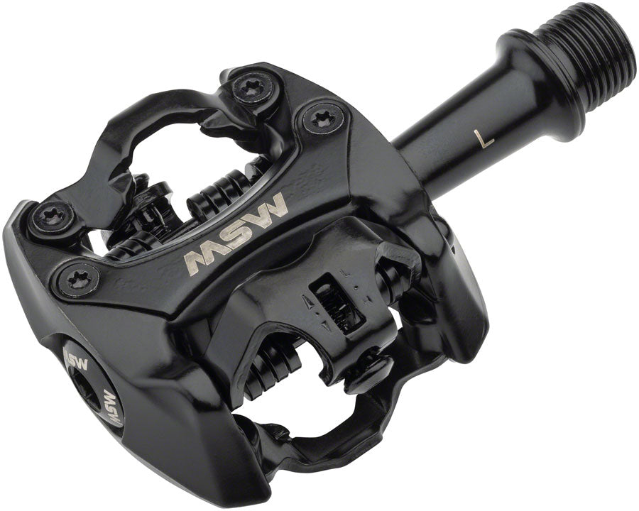 Flash II Pedals - Dual Sided Clipless Aluminum 9/16" Black - Bicycle Warehouse