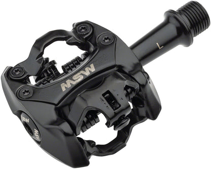 Flash II Pedals - Dual Sided Clipless Aluminum 9/16" Black - Bicycle Warehouse