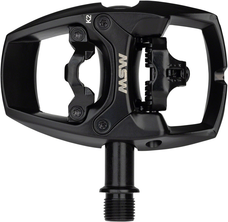 Flip I Pedals - Single Side Clipless Platform Aluminum 9/16" Intense BLK - Bicycle Warehouse