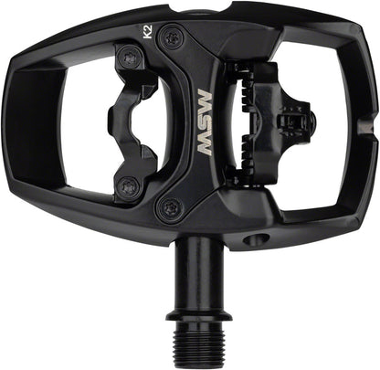 Flip I Pedals - Single Side Clipless Platform Aluminum 9/16" Intense BLK - Bicycle Warehouse