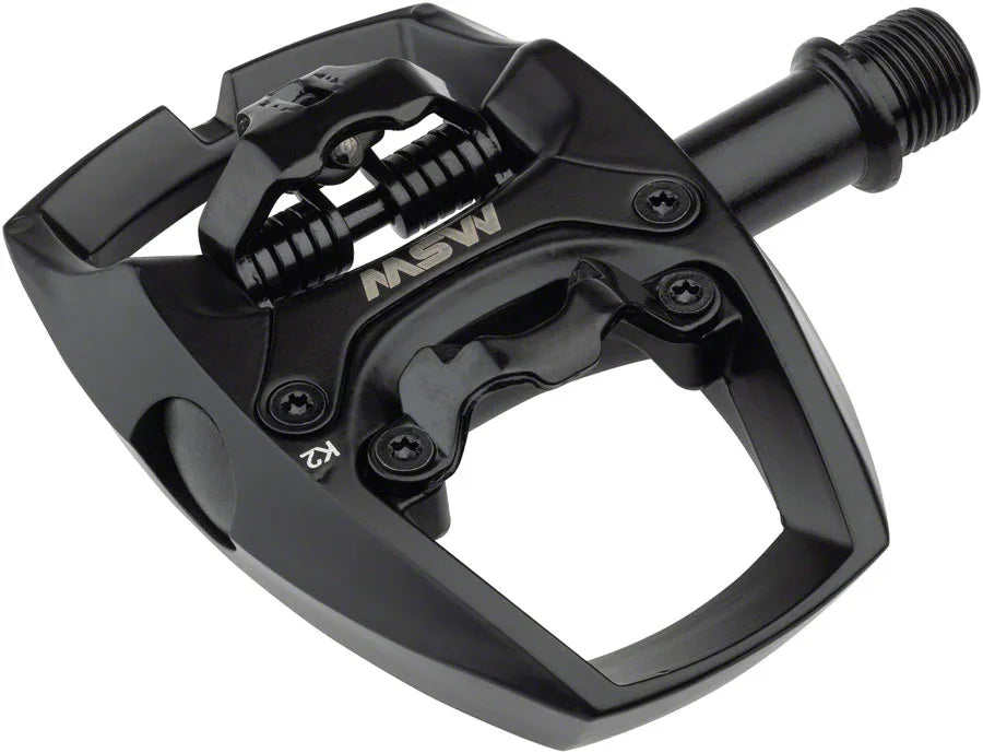 Flip I Pedals - Single Side Clipless Platform Aluminum 9/16" Intense BLK - Bicycle Warehouse